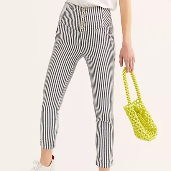 Free People NWT Frankie High Waist Skinny Pants - Picture 1 of 7